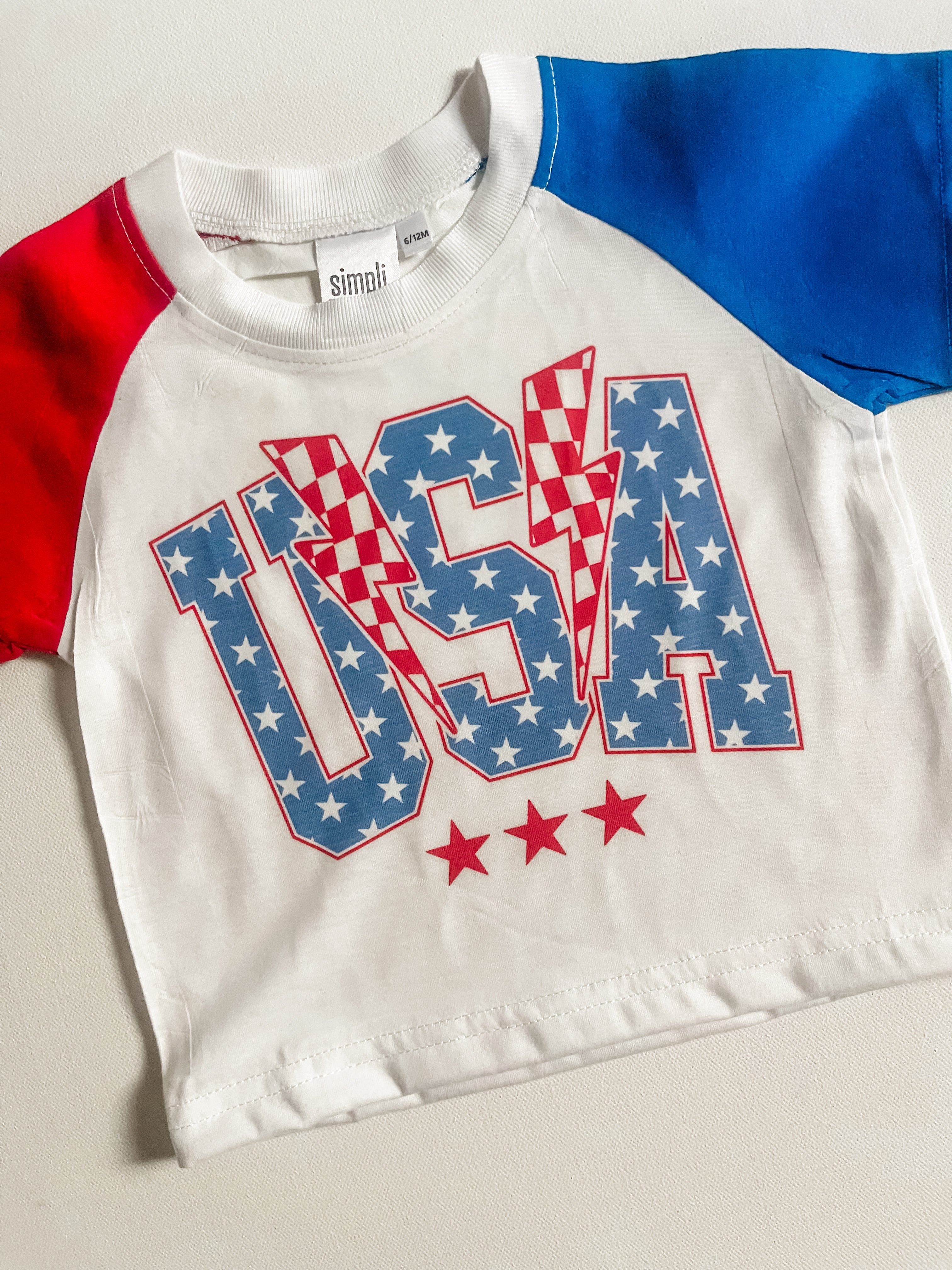 USA colorblock tee