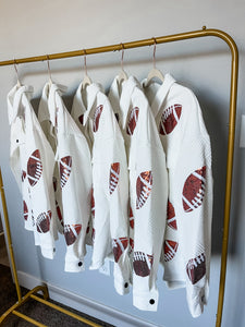 Sequined Football Shacket