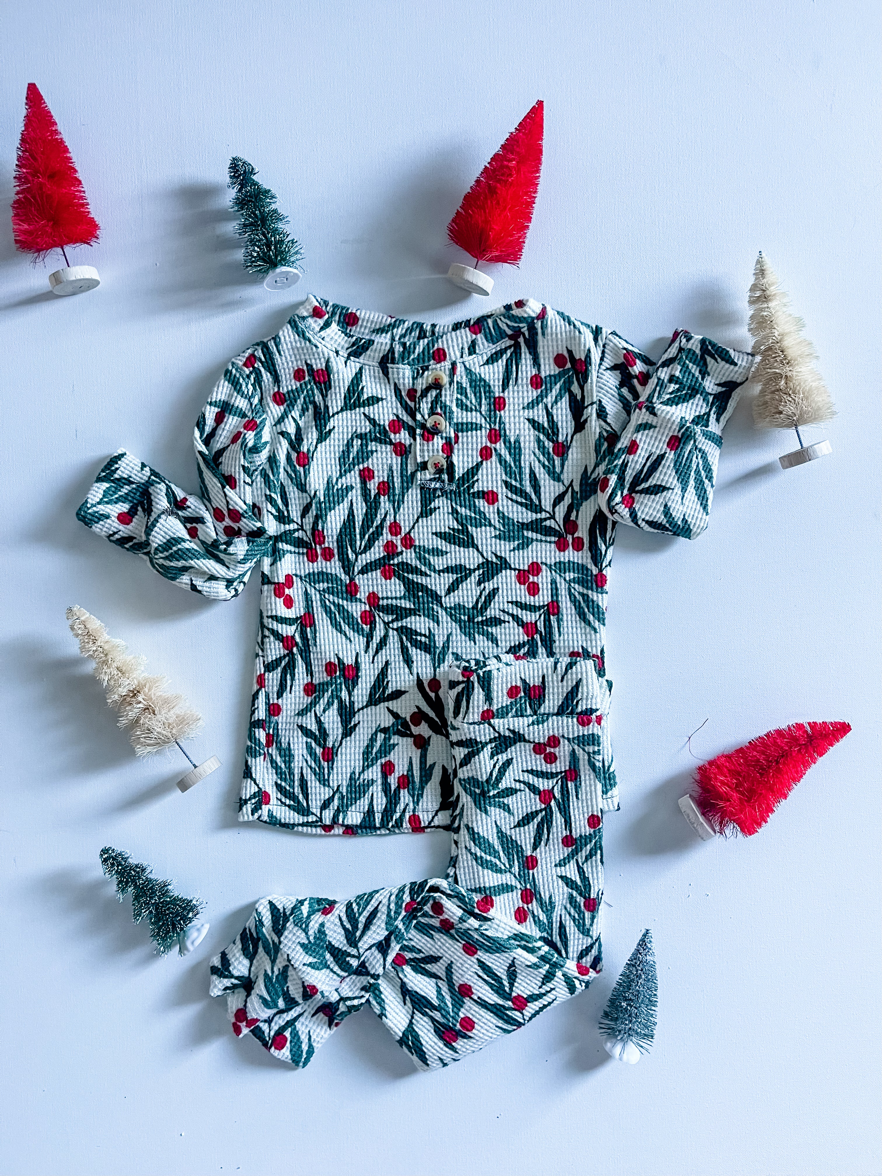 Holly Bush Christmas Pajamas
