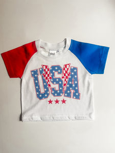 USA colorblock tee