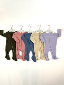 Waffle zip footies