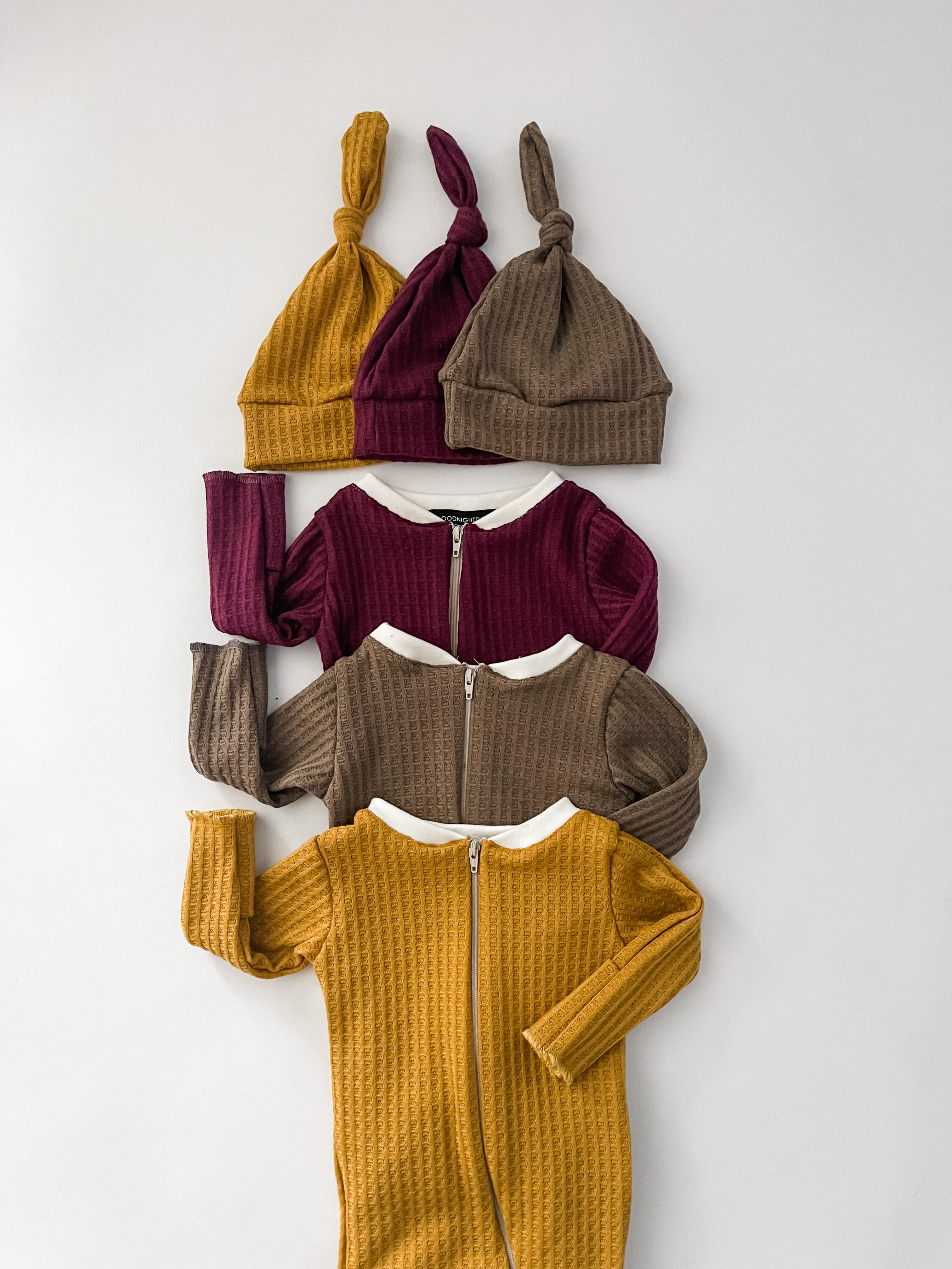 Waffle zip footie