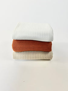 Waffle knit swaddle