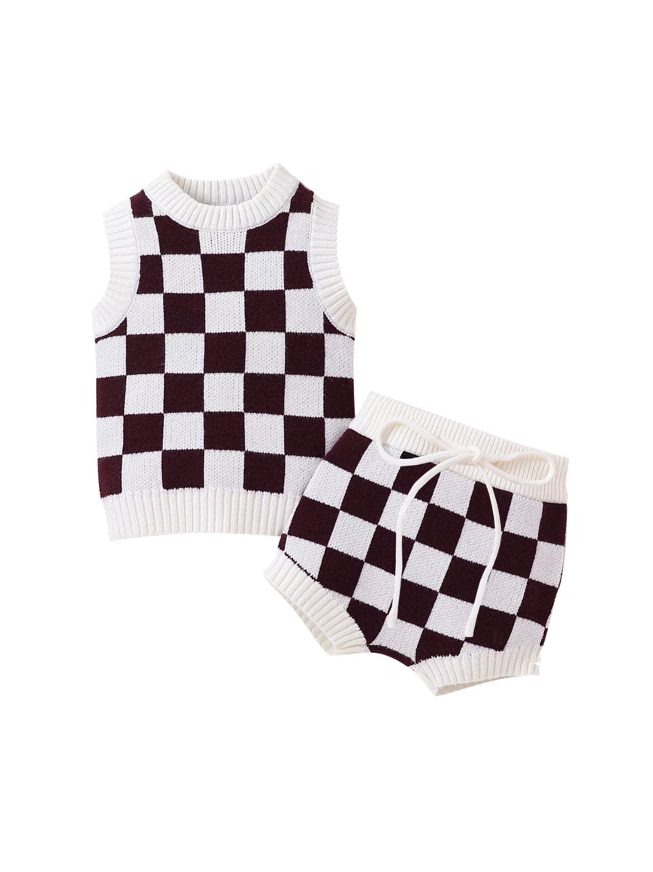 Checker knit set