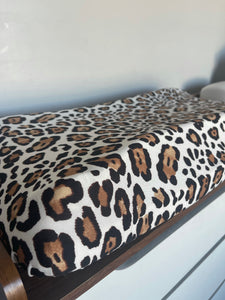 Modern cheetah changing pad cover