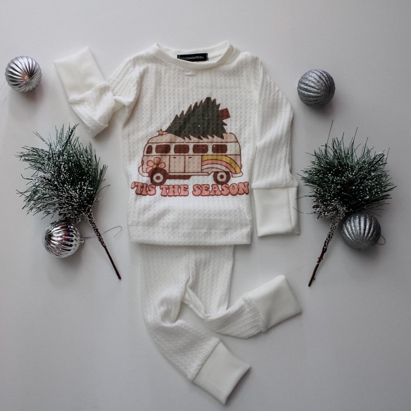 Groovy Christmas pajamas | Ivory