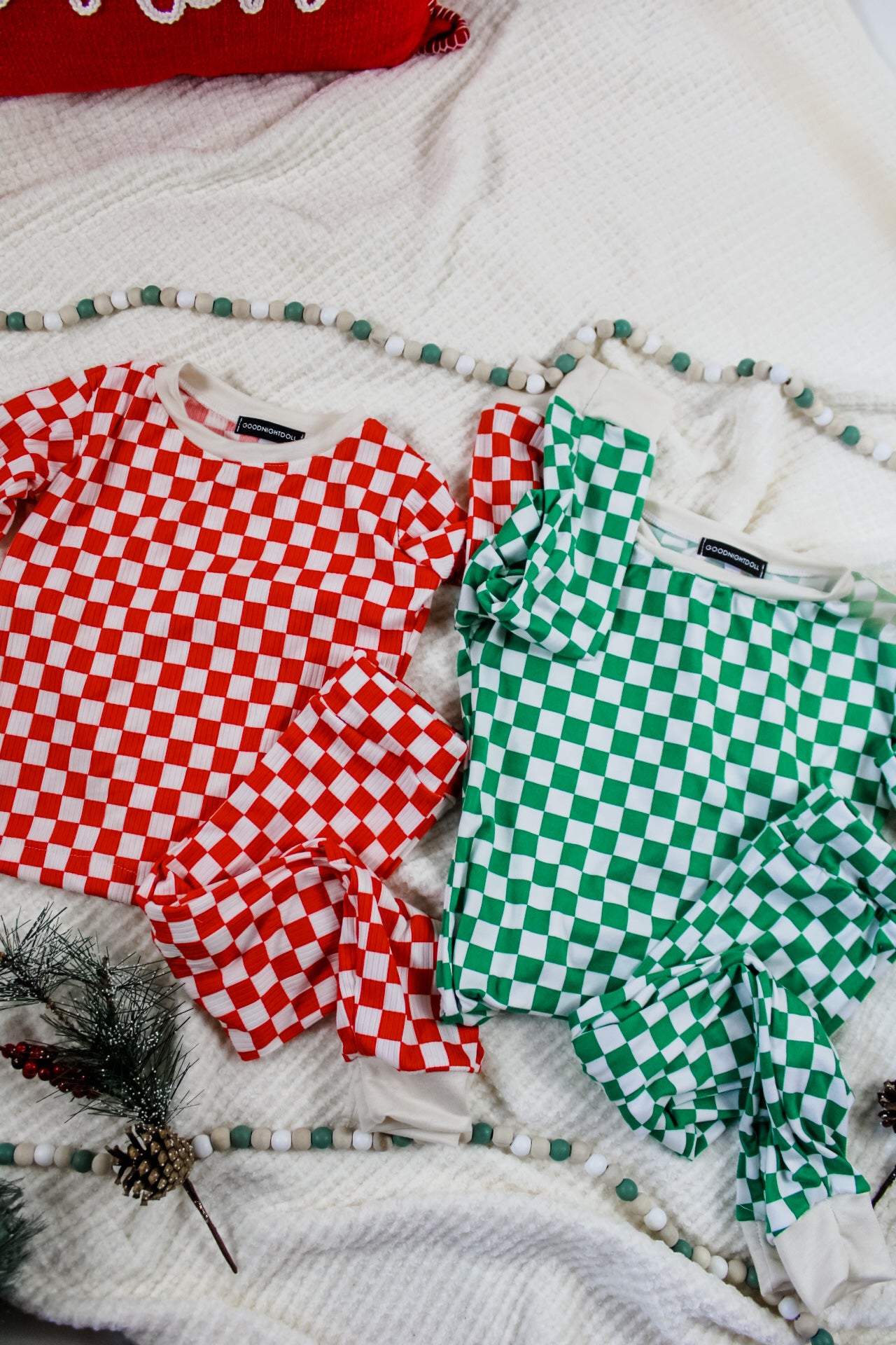 Checker Christmas Pajamas | two piece set