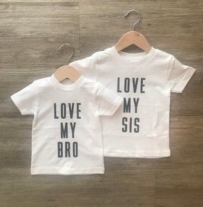 Love my Bro (LMB) Love my SIS (LMS) Shirt Set