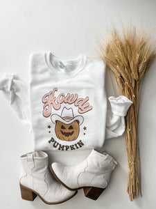 Howdy Pumpkin Women’s Pullover | white