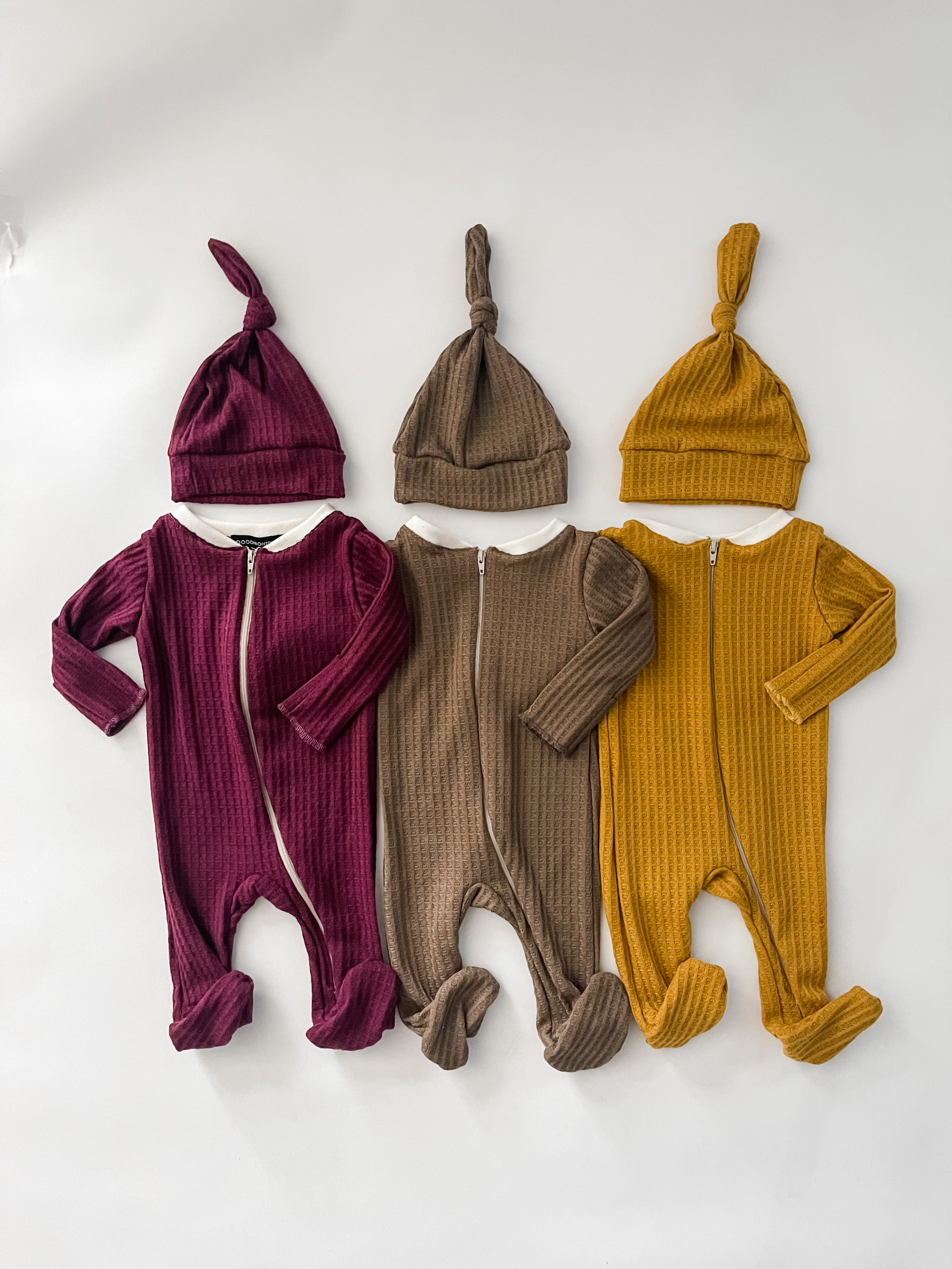 Waffle zip footie