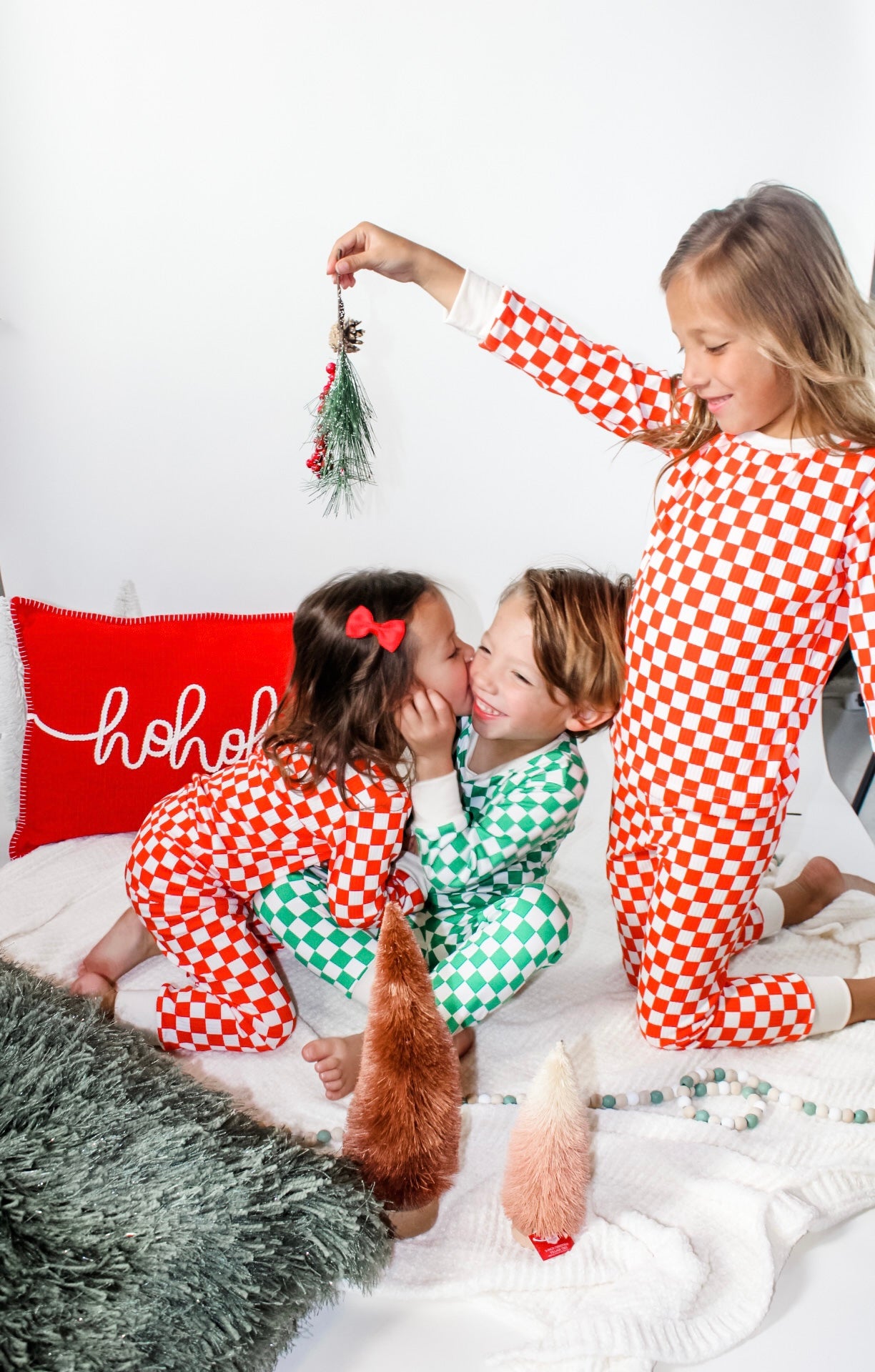 Checker Christmas Pajamas | two piece set