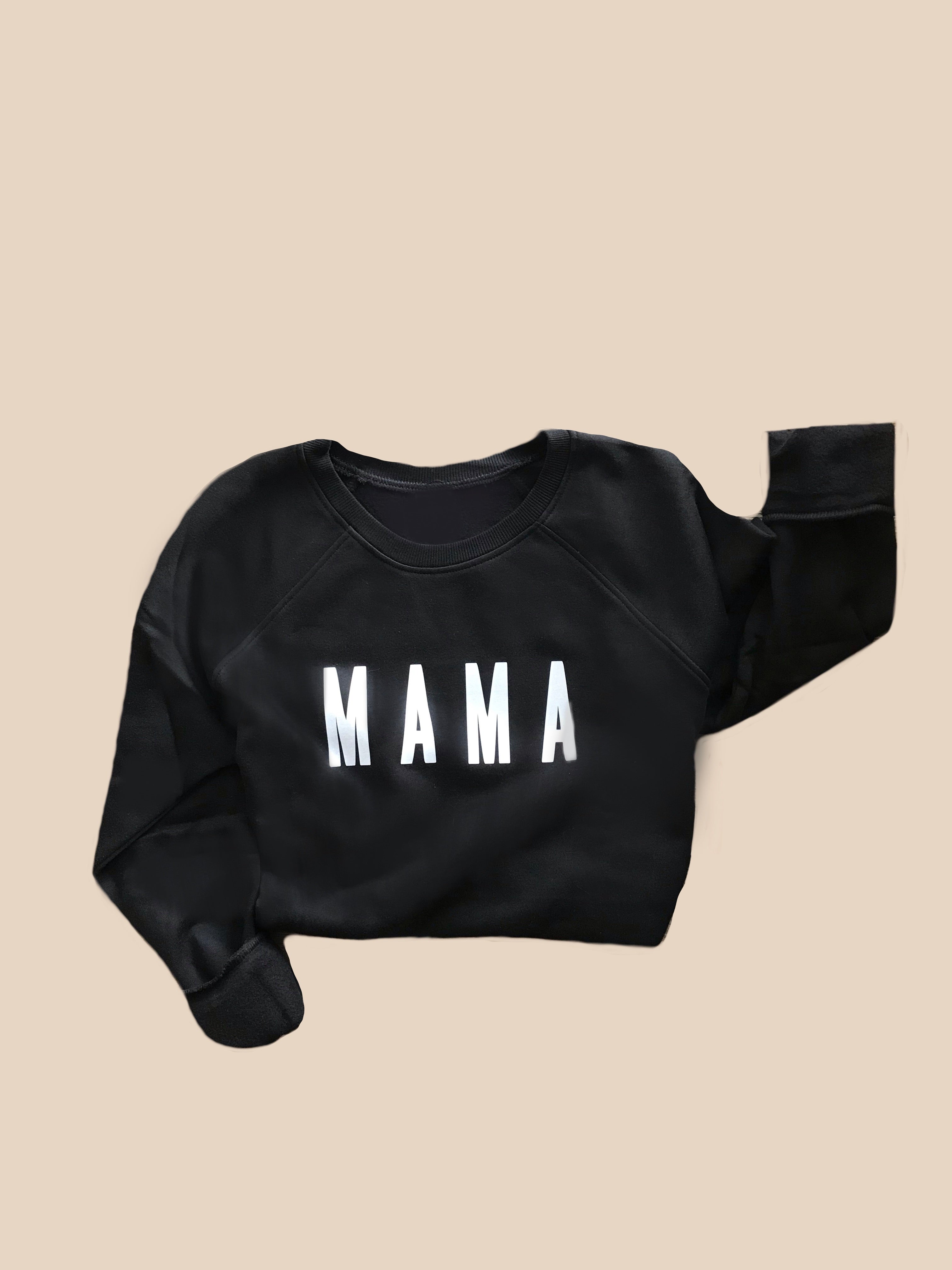 Black Crewneck Mama Sweatshirt