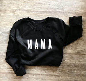 Black Crewneck Mama Sweatshirt