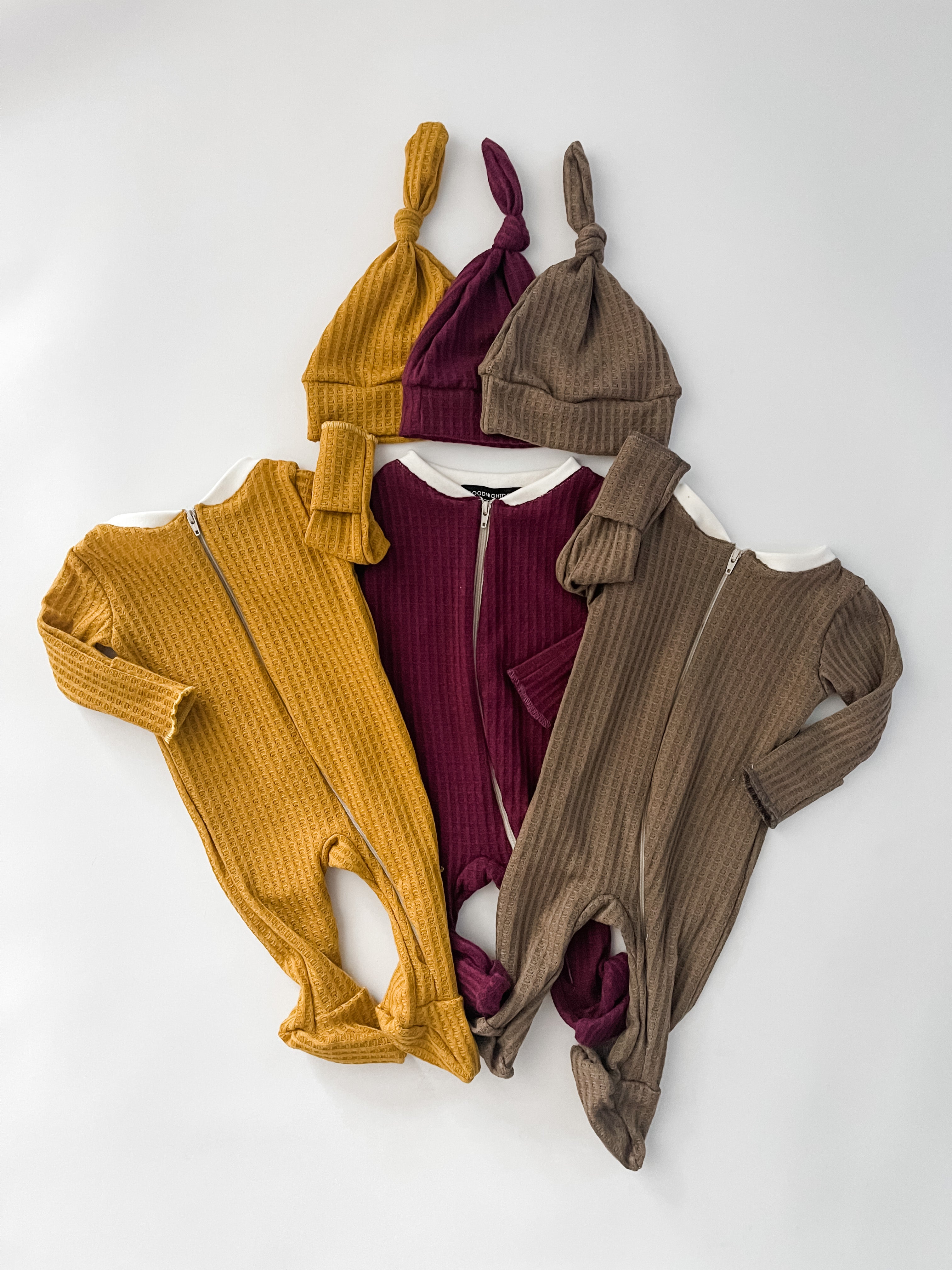 Waffle zip footie