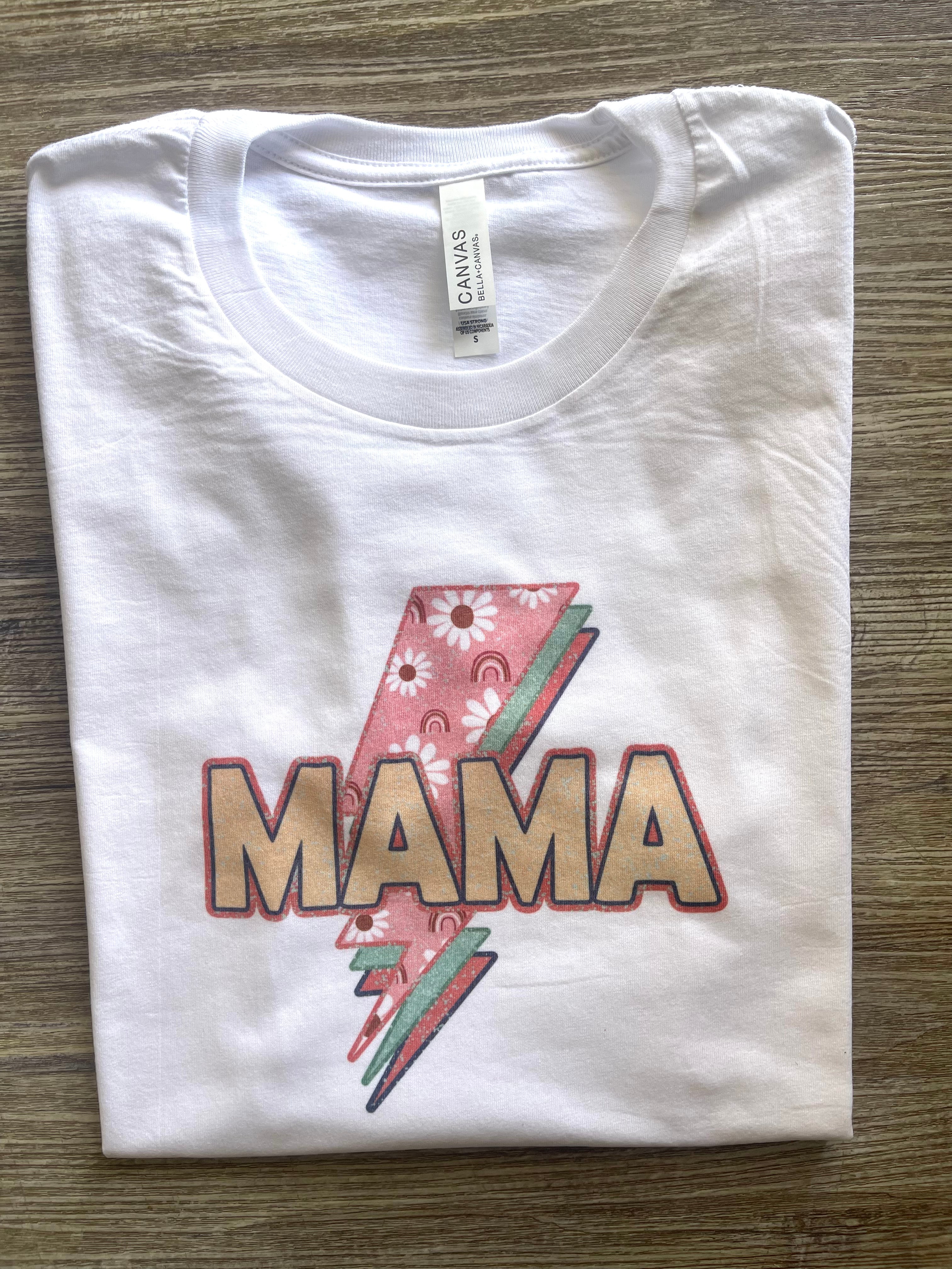 Mama daisy shirt| lightning bolt
