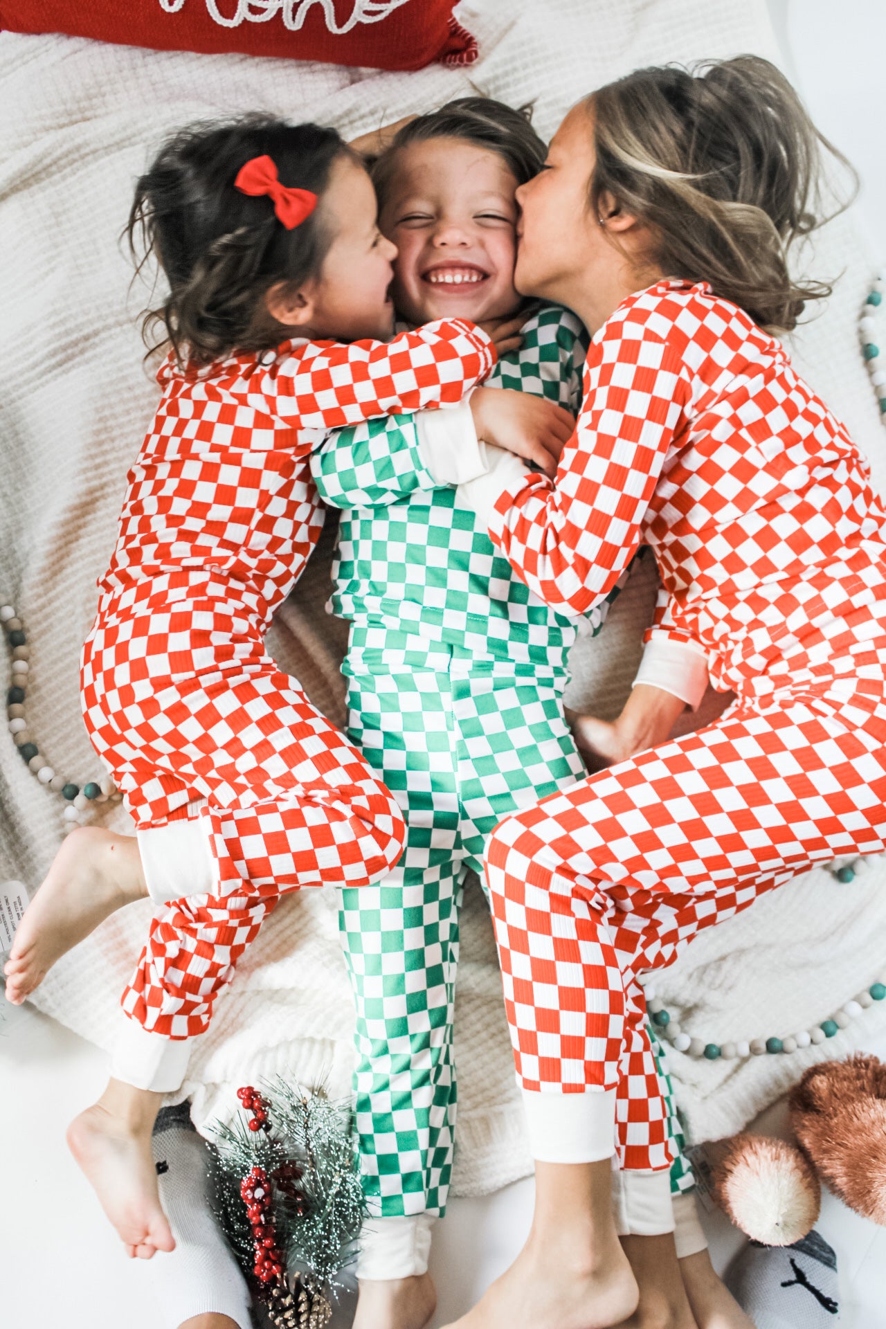 Checker Christmas Pajamas | two piece set
