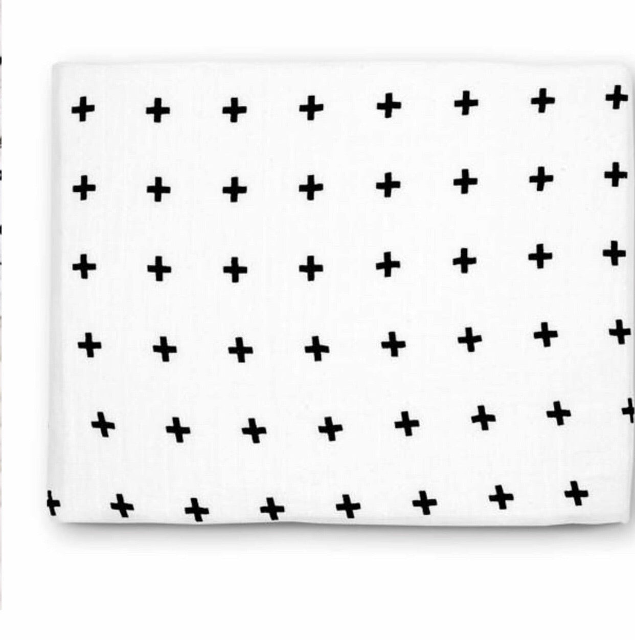 Organic Cotton Muslin Swaddle | Swiss Cross